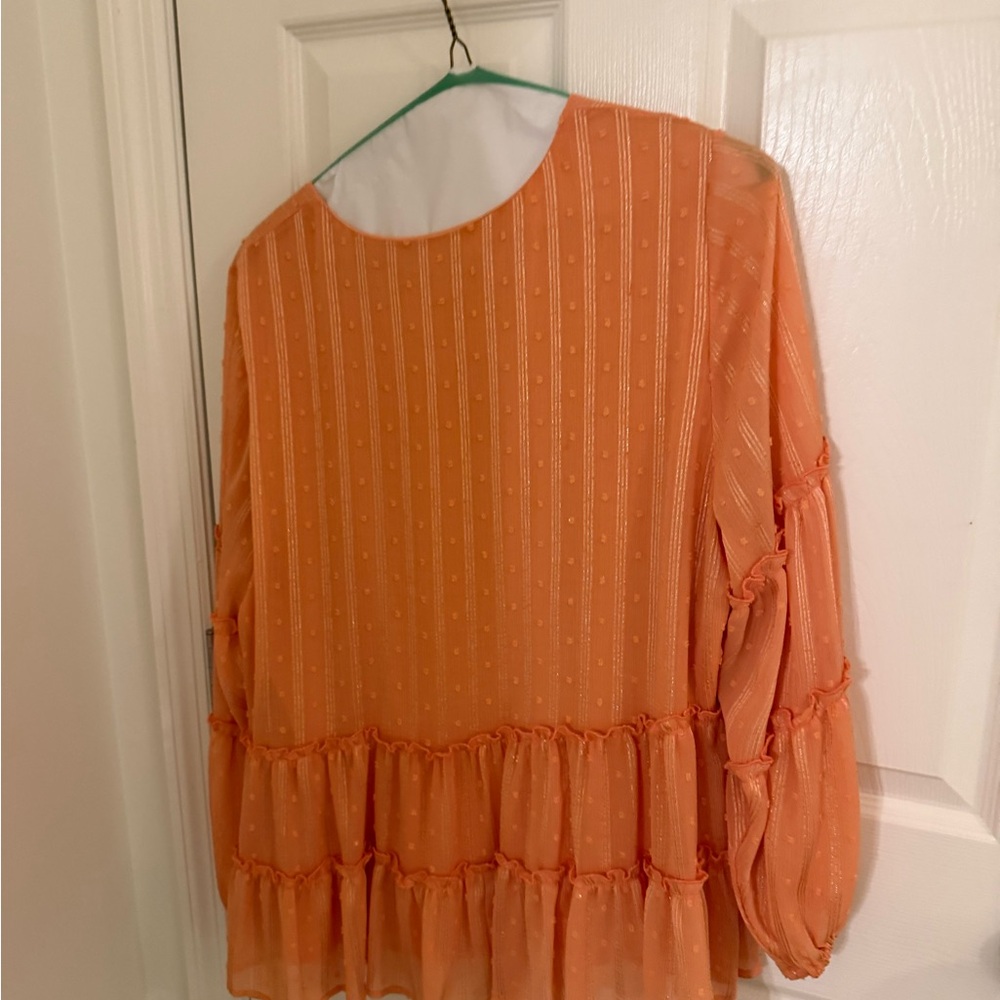 Altar'd State Peach Ruffled Blouse - Picture 2 of 2